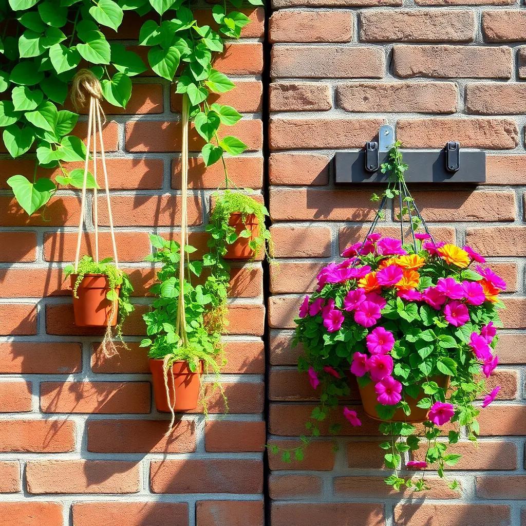 How to Hang Greenery on Brick