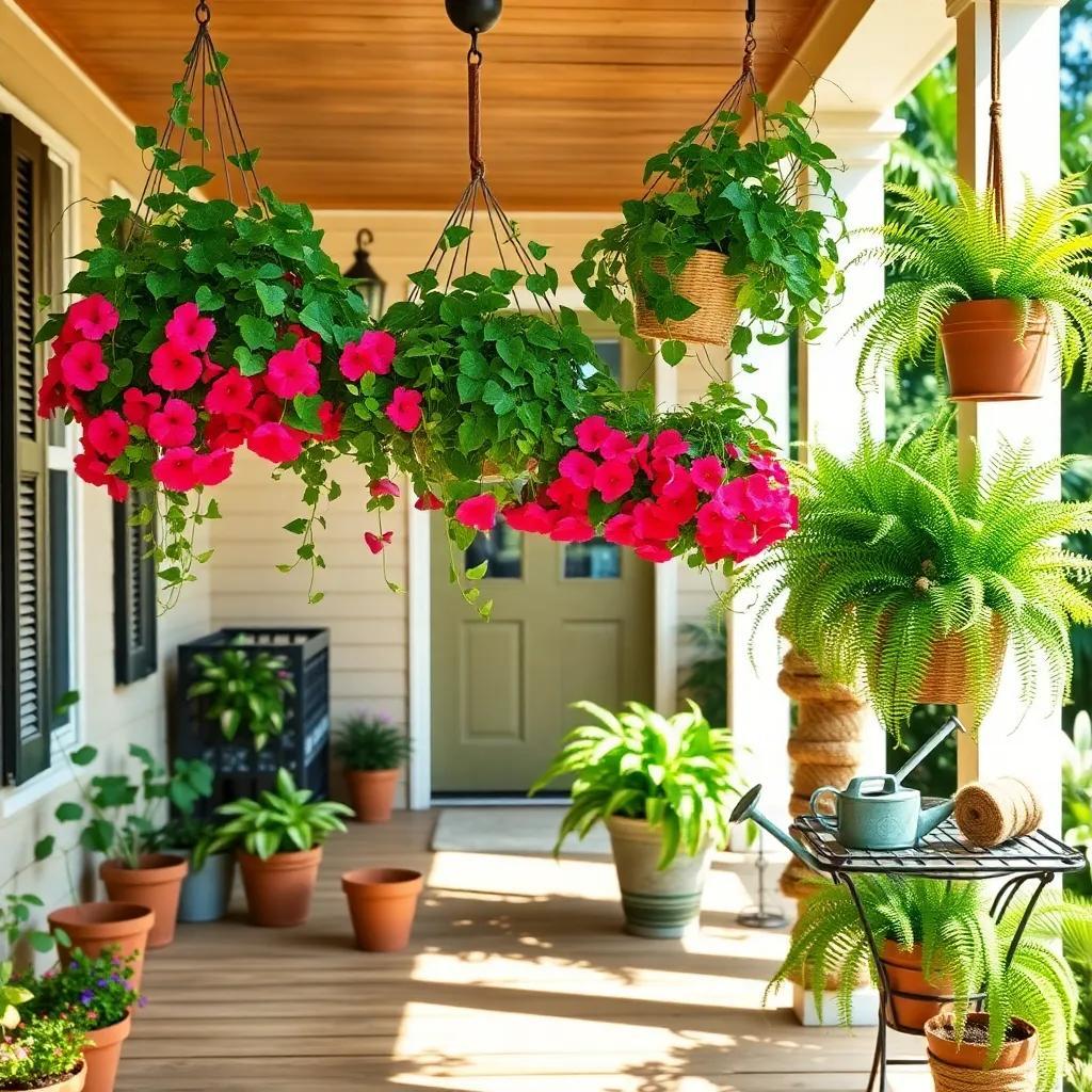 How to Hang Greenery Around the Front Porch