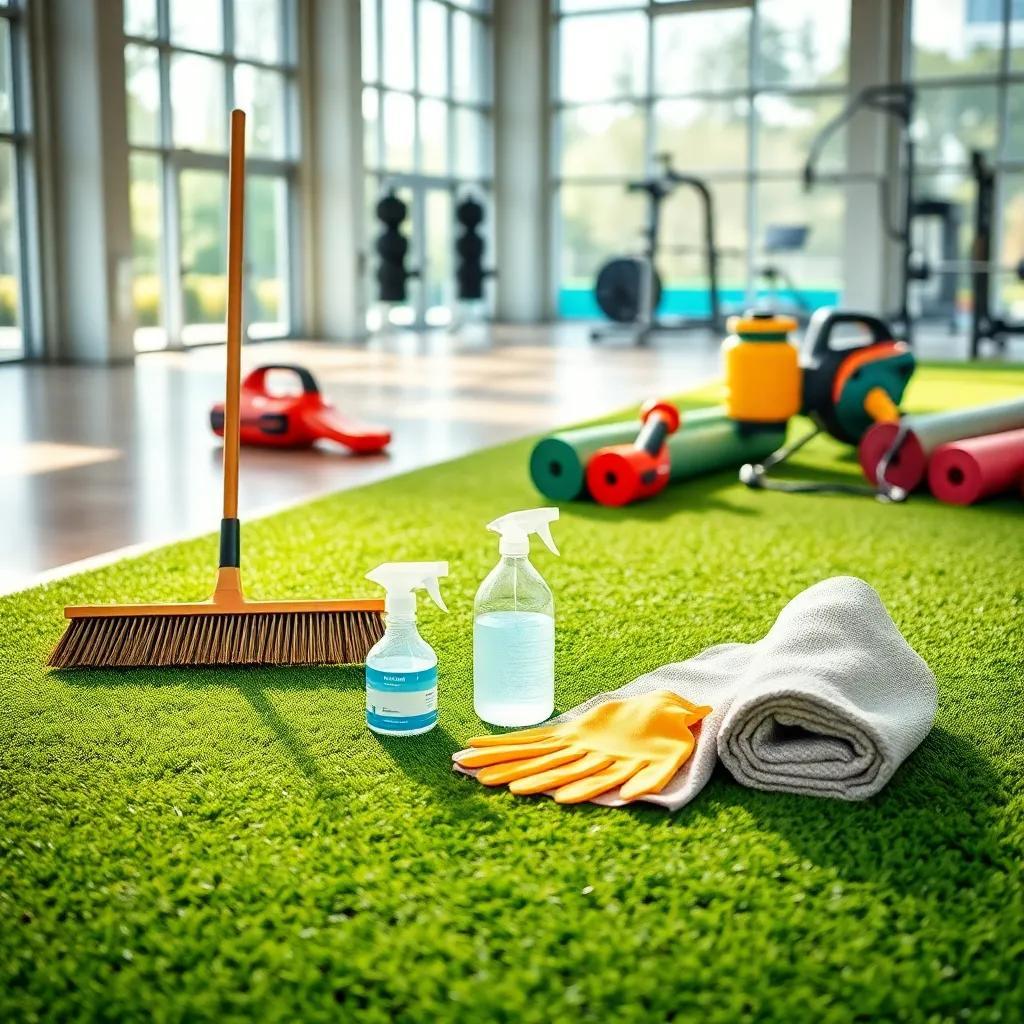 How to Clean Astro Turf in Gyms