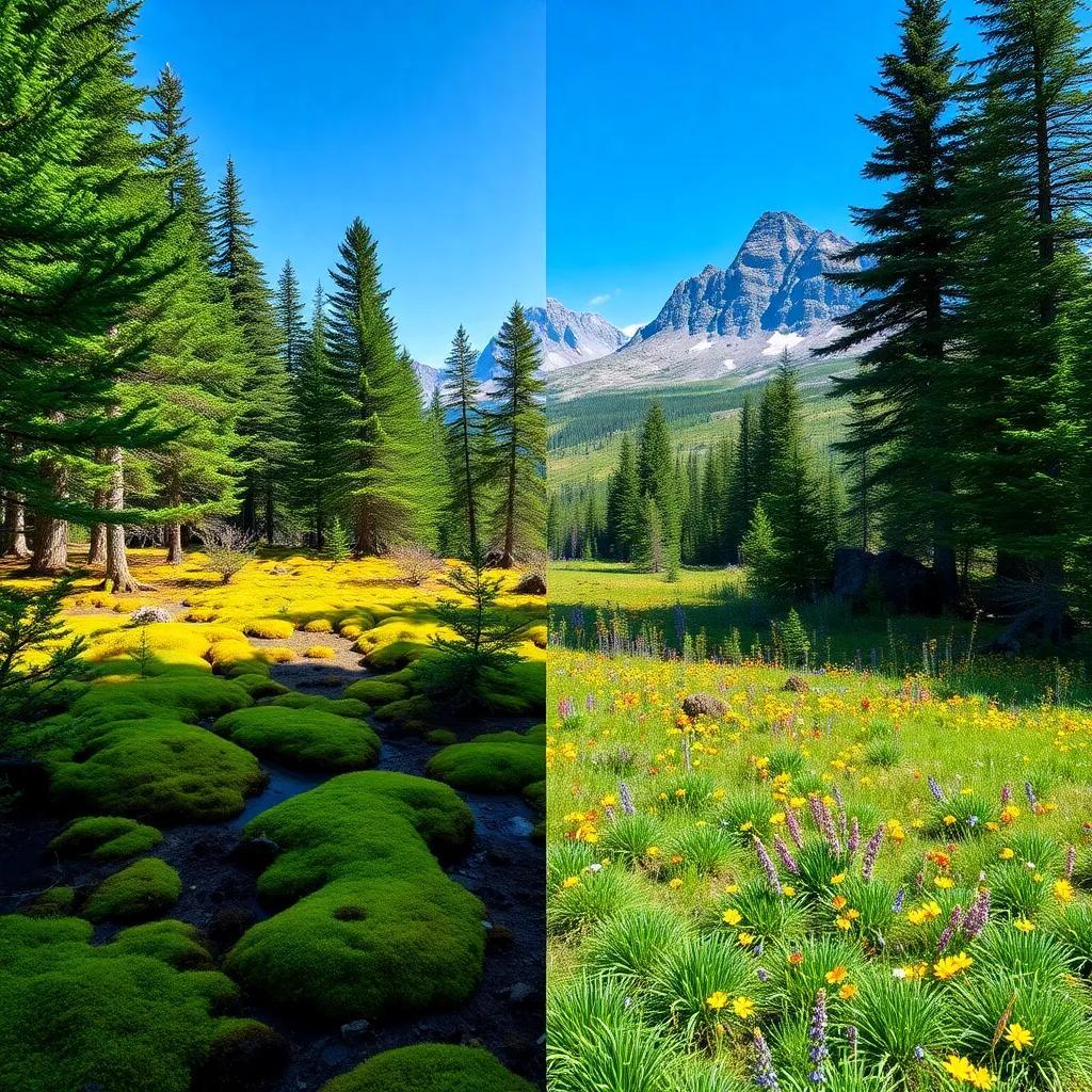 How Ground Cover Changes from Boreal Forest to Rocky Mountains