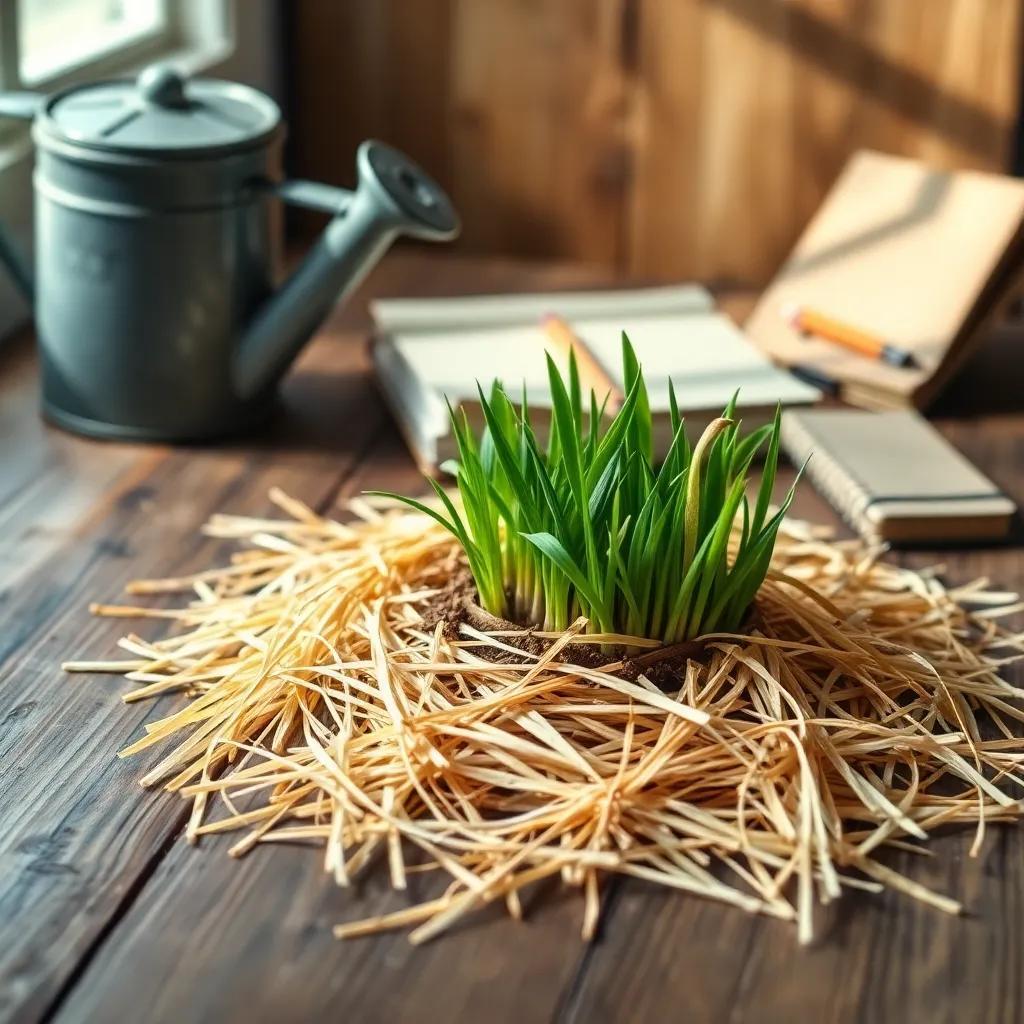 how long to leave hay on grass seed