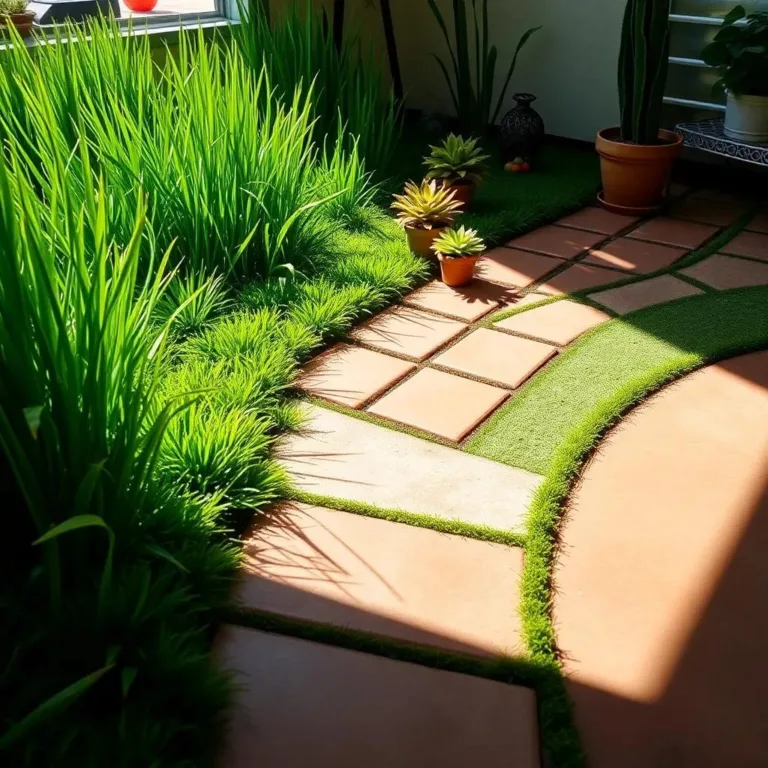 How to Lay Synthetic Grass with Pavers Inside