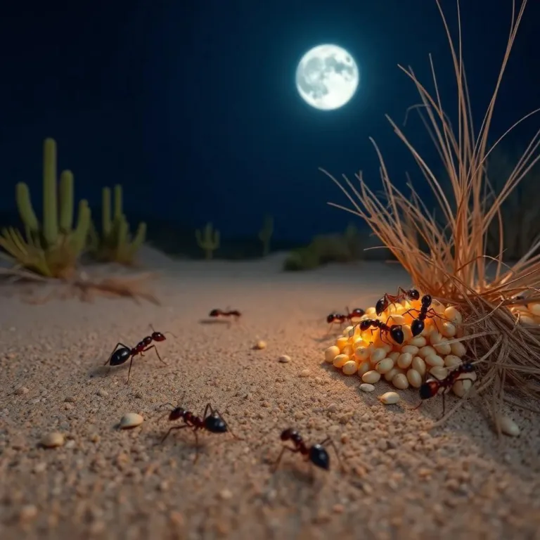 How Do Night Ants Get the Seeds from Desert Harvester Ants