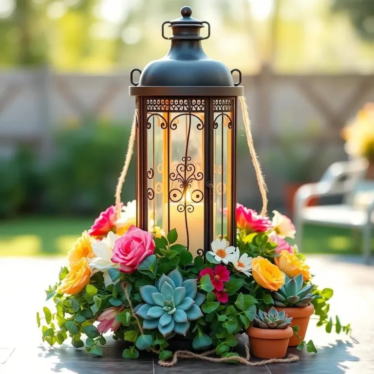 How to Add Greenery to a Lantern