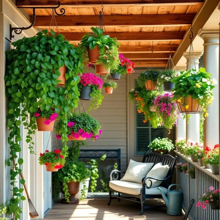 How to Hang Greenery Around the Front Porch