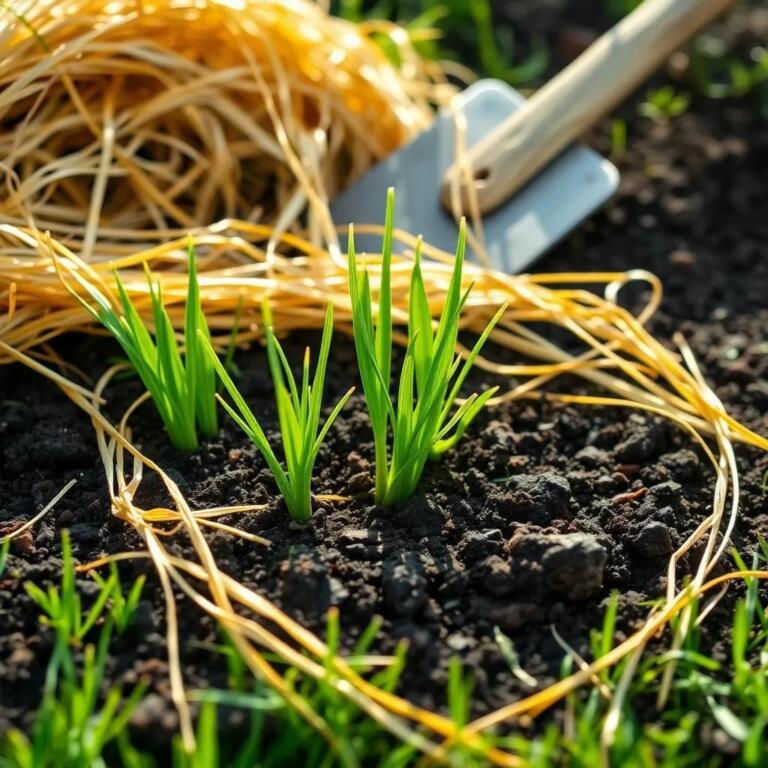 how long to leave hay on grass seed